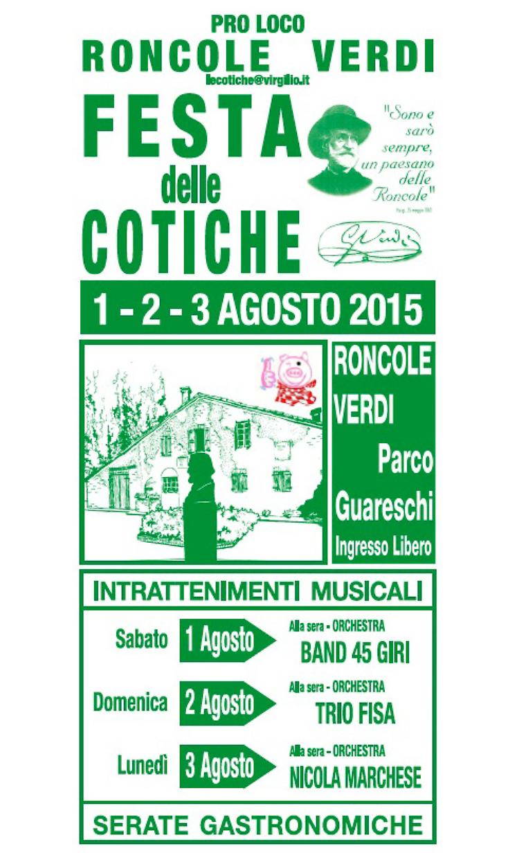 La Festa delle cotiche a Roncole Verdi di Busseto (PR) 1, 2 e 3 agosto