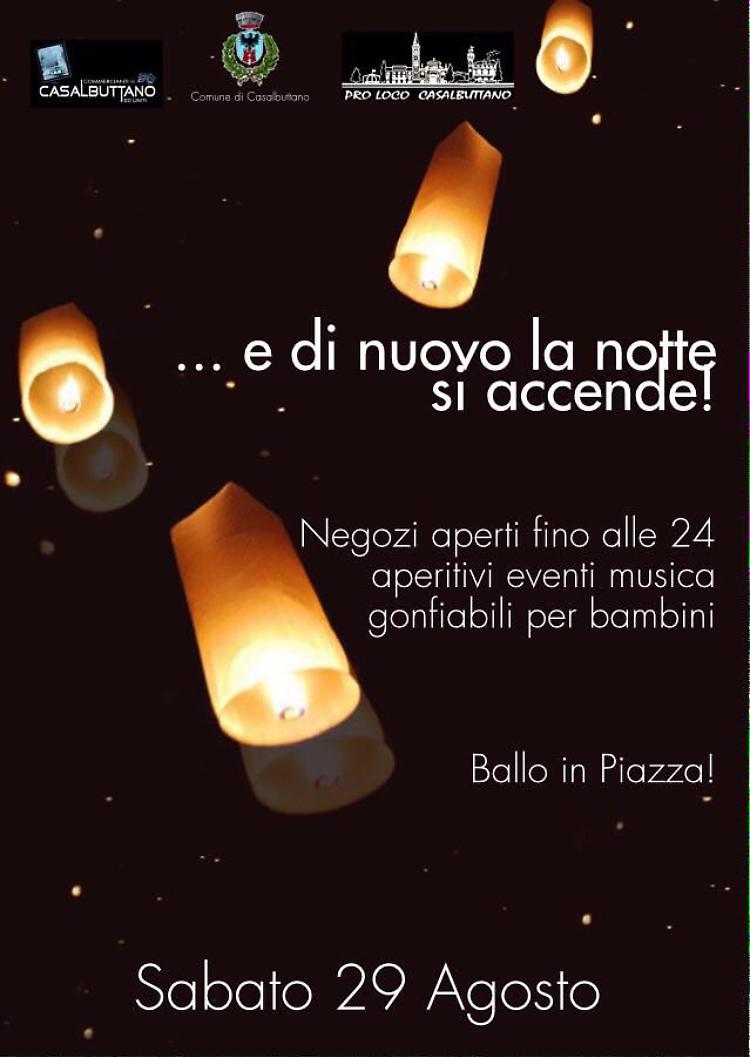 Ancora notte bianca a Casalbuttano sabato 29 agosto