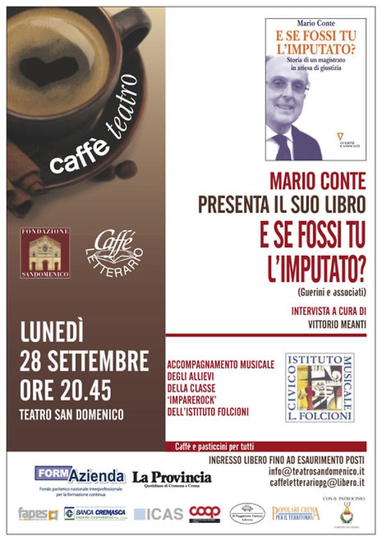 Crema. Mario Conte presenta al S. Domenico il suo libro 