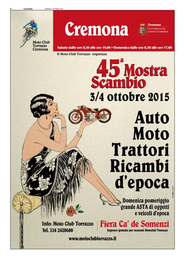 Mostra scambio auto, moto ricambi d’epoca nel weekend a CremonaFiere
