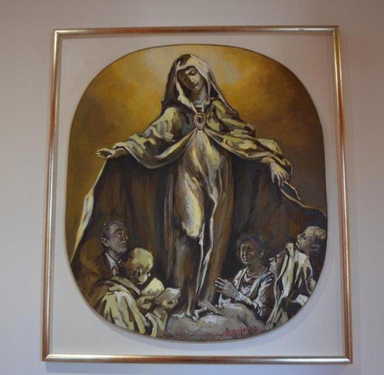 Alla casa di riposo Arvedi  i dipinti sacri realizzati da don Bonometti 