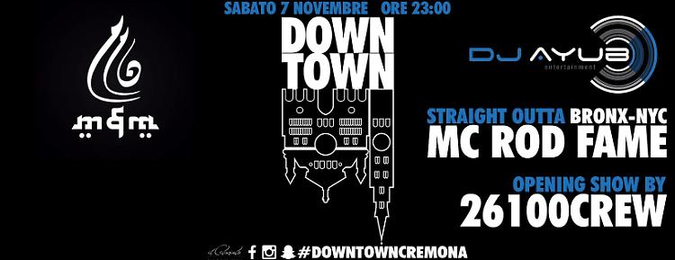 DownTown Cremona sabato 7 novembre al Coloniale