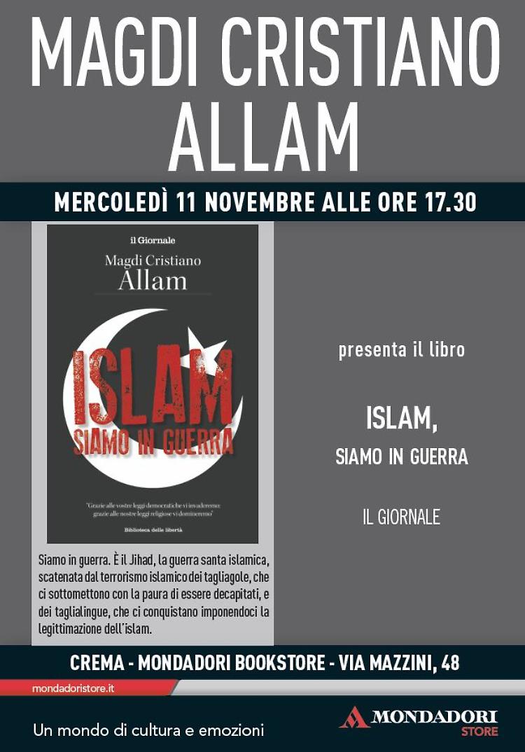 Magdi Allam alla libreria Mondadori di Crema