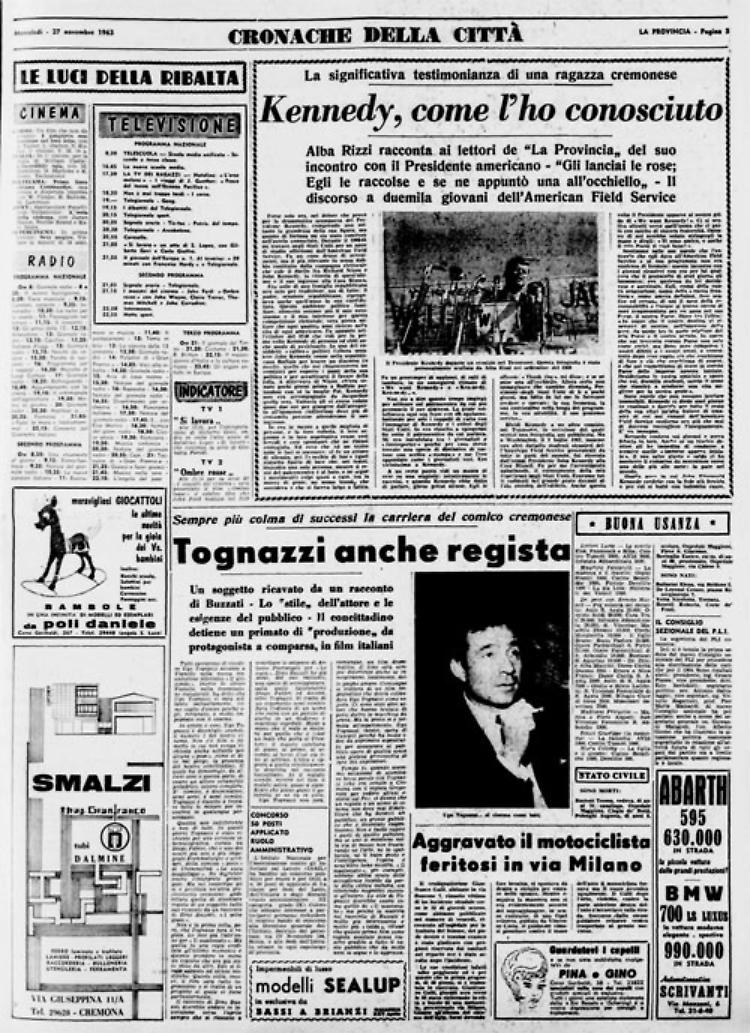 Una ragazza cemonese, Alba Rizzi, racconta al quotidiano 