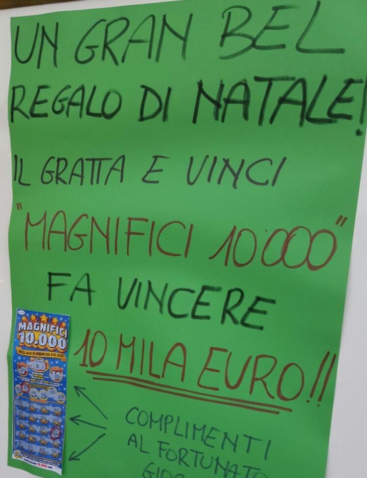 'Gratta' e vince 10mila euro