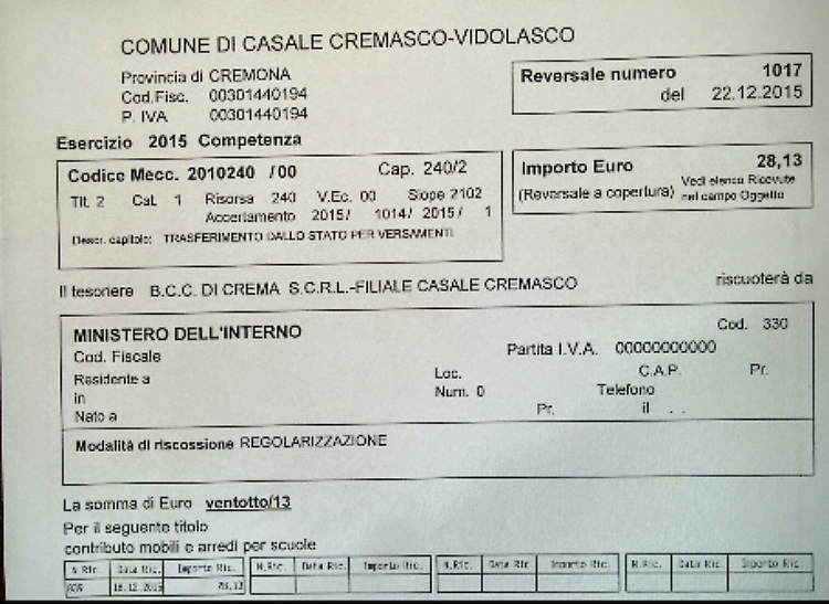 Soldi statali alla scuola: 28 euro