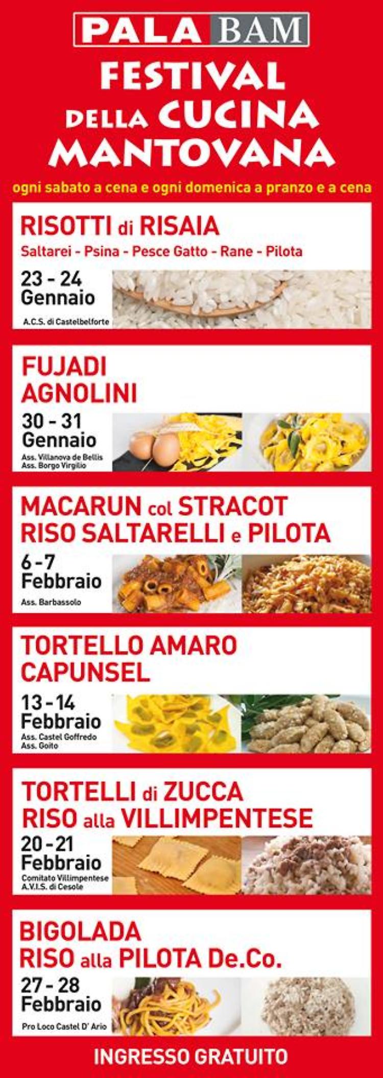 Festival della cucina mantovana: 23-24 gennaio 