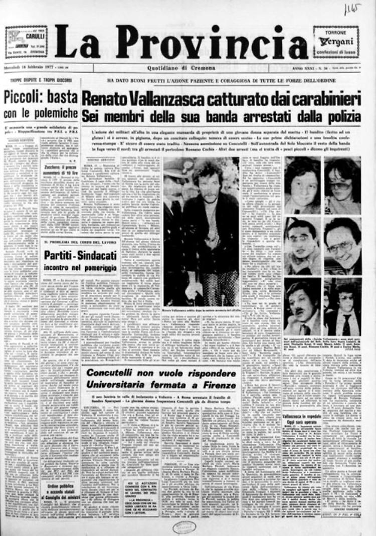 E' stato catturato il bandito Renato Vallanzasca. Alla vista dei carabinieri ha implorato pietà