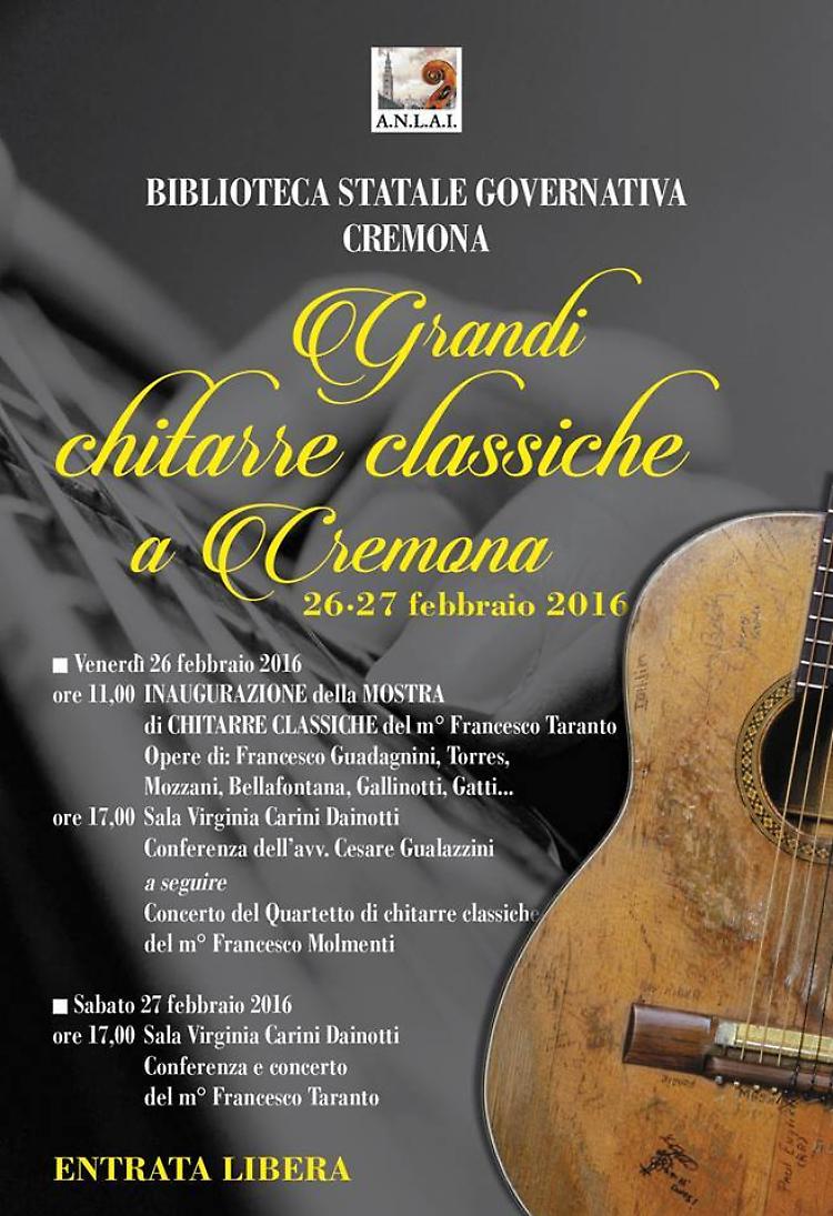 "Le grandi chitarre classiche a Cremona" 26 e 27 febbraio