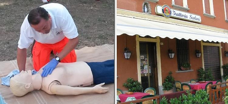 Sta male durante il pranzo, salvato dal massaggio cardiaco