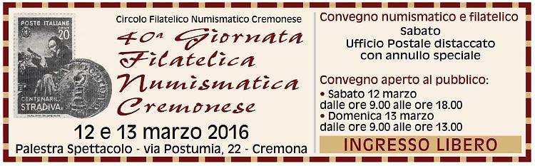 Mostra filatelico numismatica sabato e domenica