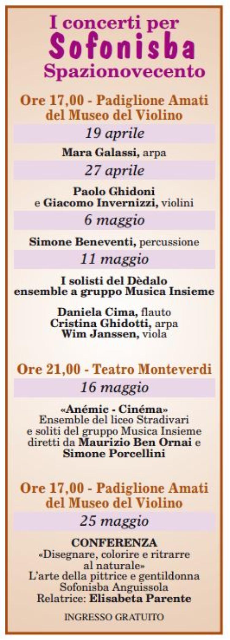 "Concerto per Sofonisba", mostra all'MdV 