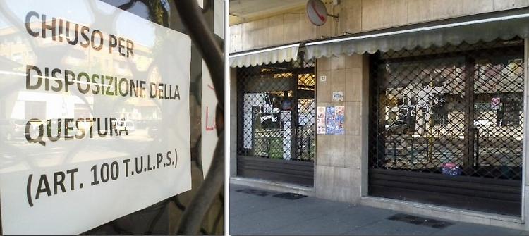 Clienti con precedenti, Bar Villetta chiuso 