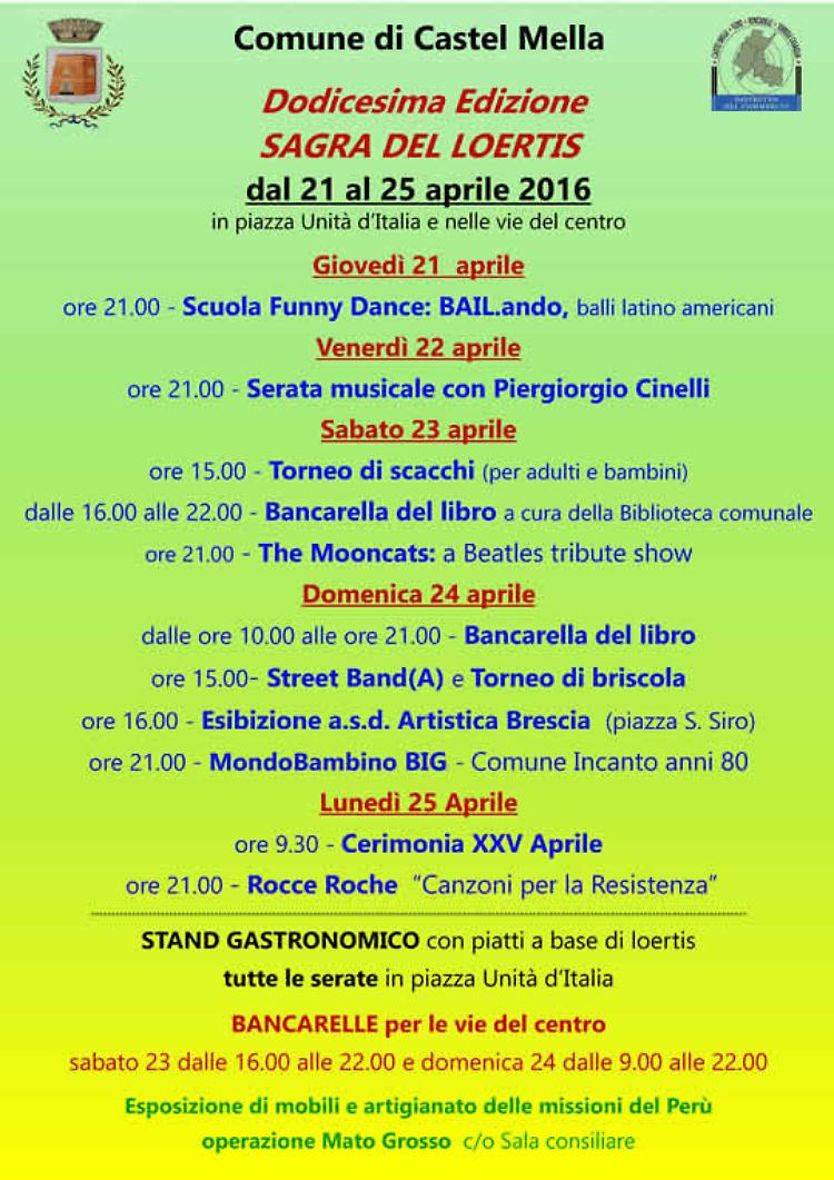 Sagra dei Luertis a Castelmella dal 21 al 25 aprile 