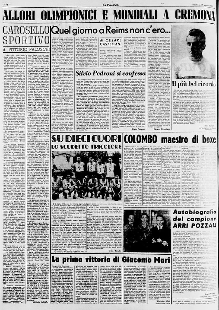 I campioni cremonesi, olimpici, mondiali, della boxe, del calcio e del canottagio