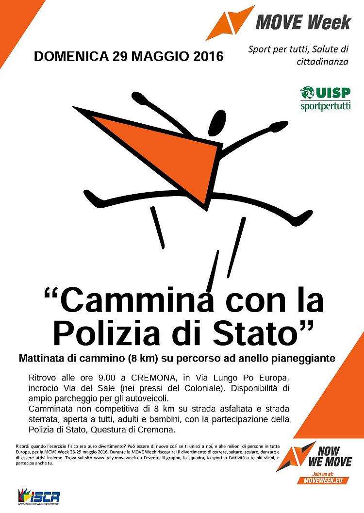 Cammina con la Polizia di Stato domenica 29 maggio