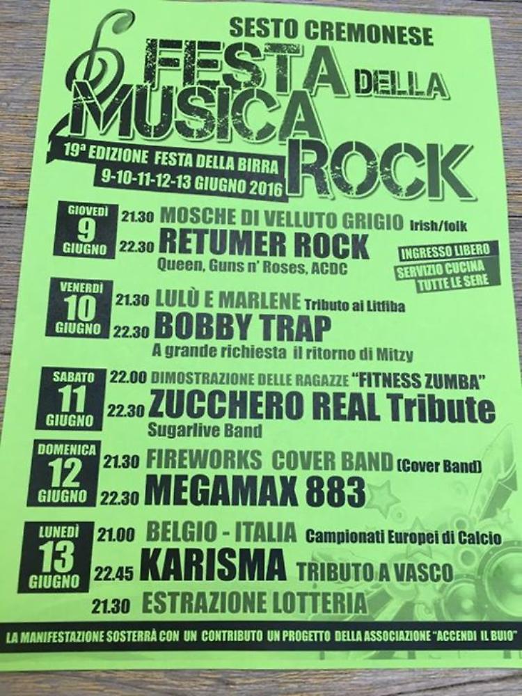 "Festa della musica rock" a Sesto dal 9 al 13 giugno
