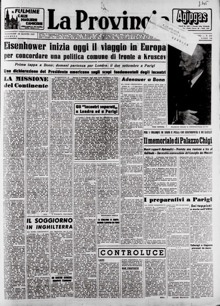 Eisenhower inizia il suo viaggio in Europa