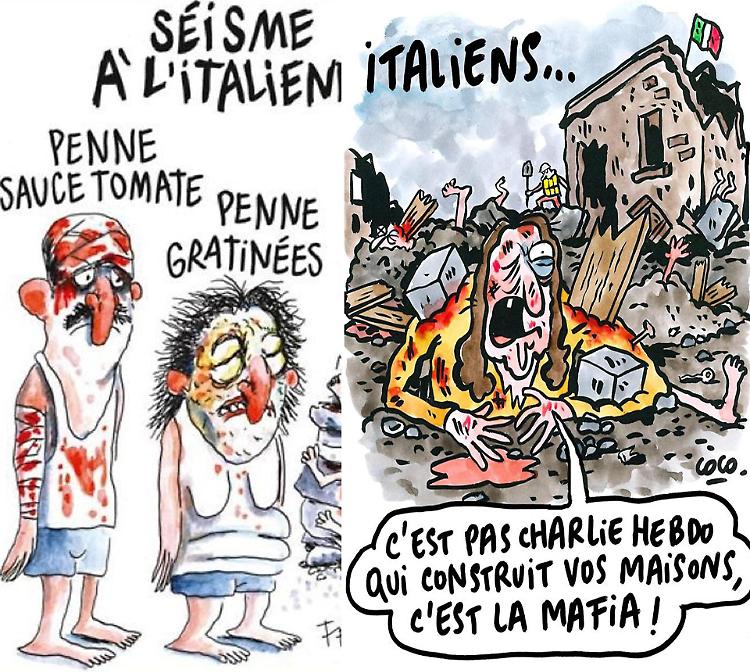 Amatrice querela Charlie Hebdo