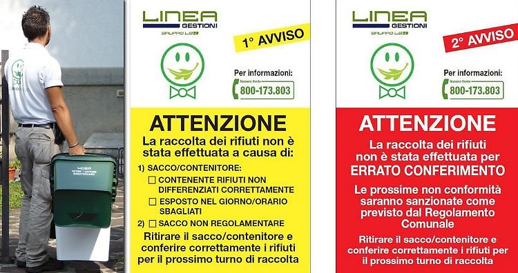 Differenziata: 'giro di vite'. Avvertimenti e poi la multa