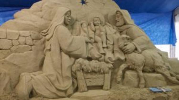Presepe di sabbia a Marina di Ravenna