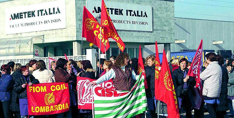 L'Ametek se ne va, novanta dipendenti  col fiato sospeso