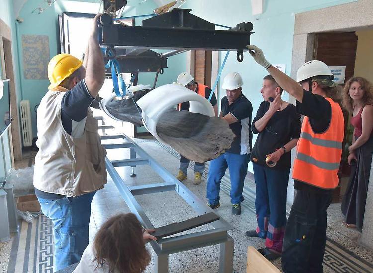 La piroga restaurata torna al Museo Platina