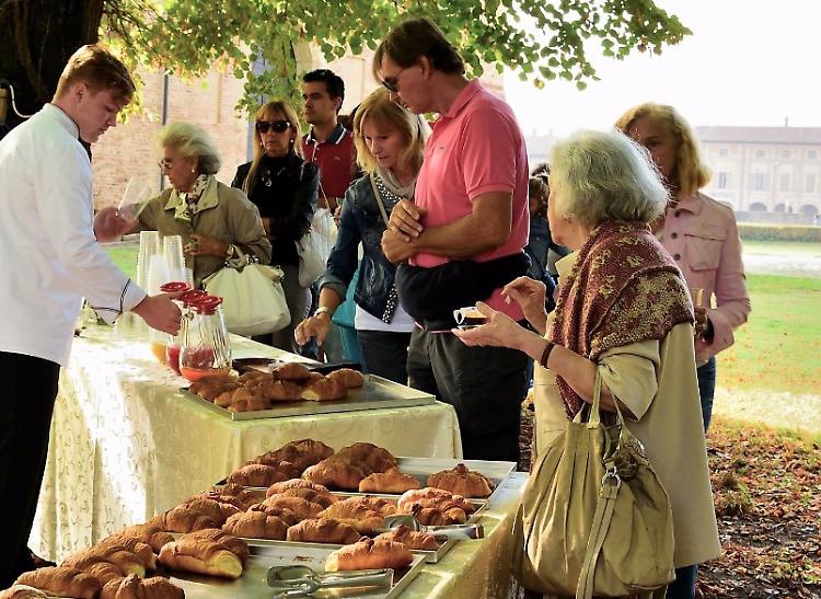 La colazione in villa è servita