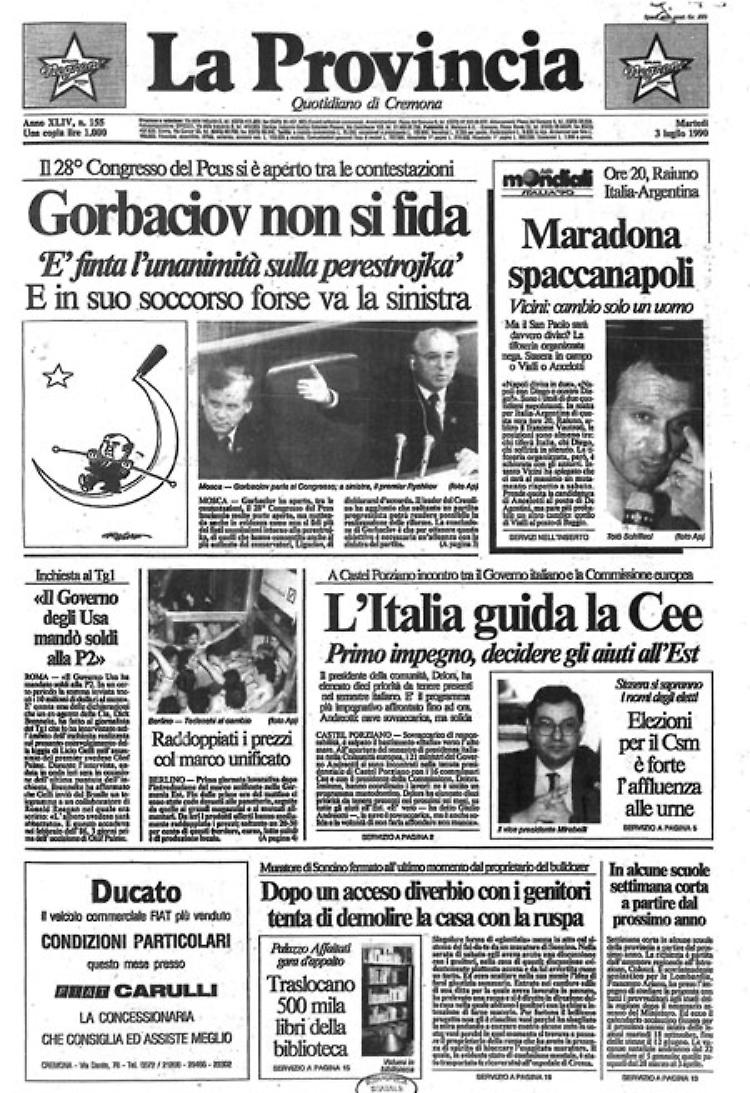Gorbaciov non si fida.  Il 28° Congresso del Pcus si è aperto tra te contestazioni.