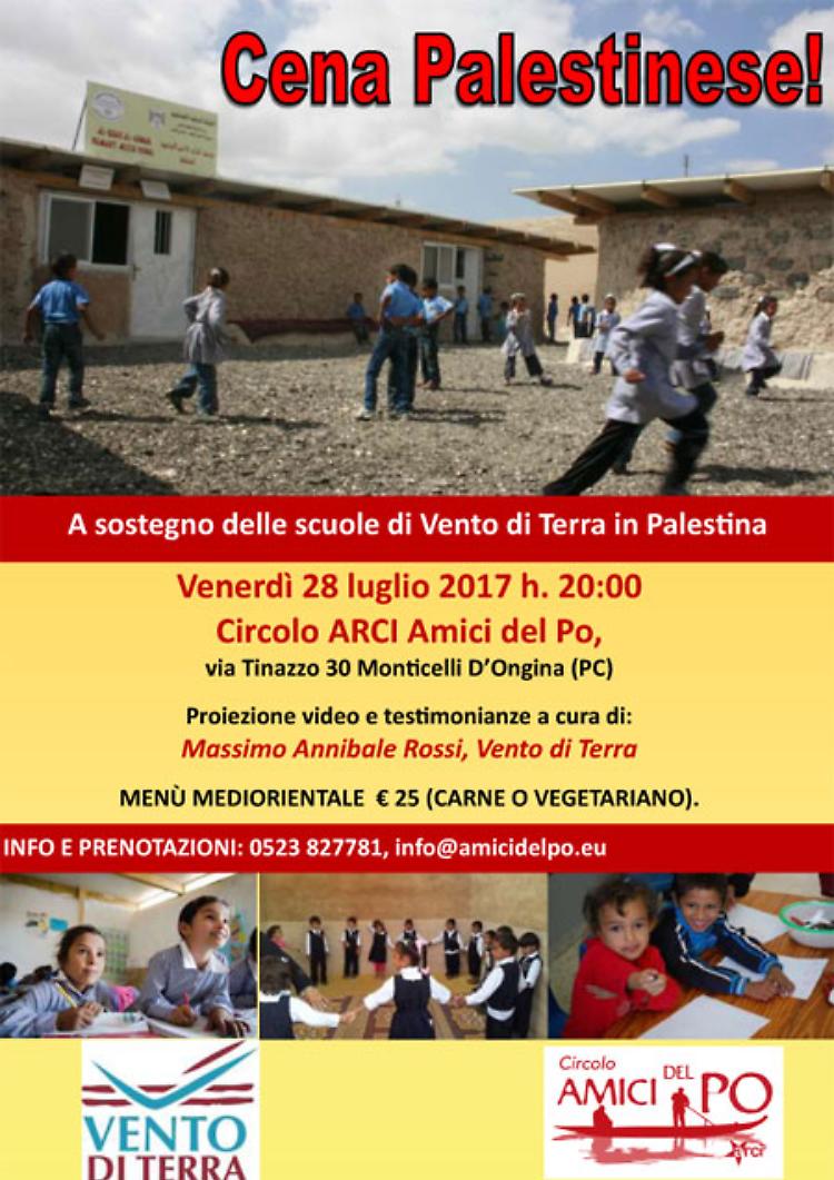 Cena Palestinese a sostegno delle scuole in Palestina