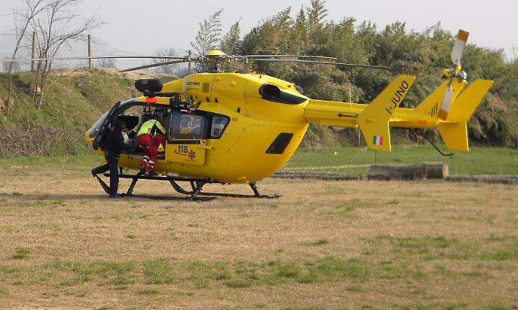 Centauro 31enne cade e viene portato in elicottero a Brescia 