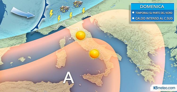 Altra giornata di caldo torrido, domenica temperature in calo
