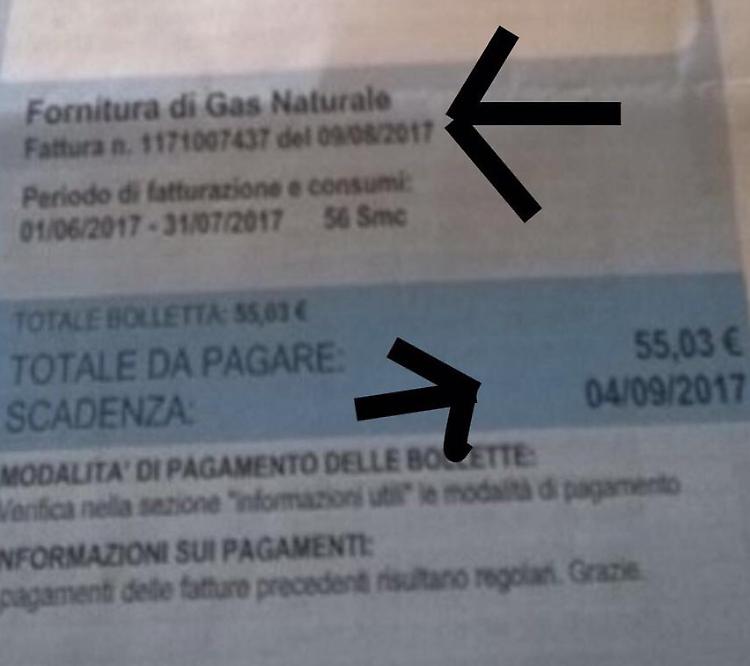 Bollette del gas,  le fatture erano scadute