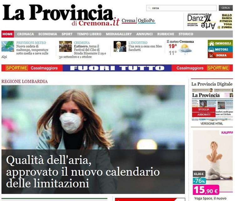 In estate 12milioni di clic: record per www.laprovinciacr.it