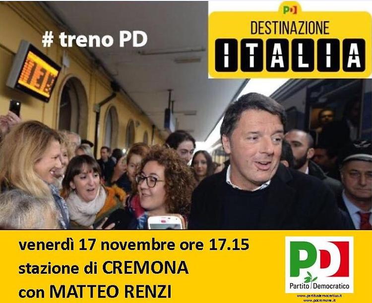 Matteo Renzi venerdì 17 a Cremona