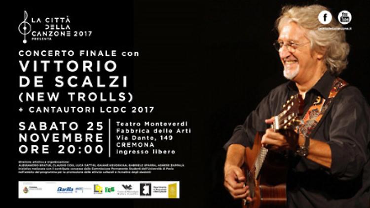 Concerto finale de La Città Della Canzone 2017 con oncerto acustico di Vittorio De Scalzi