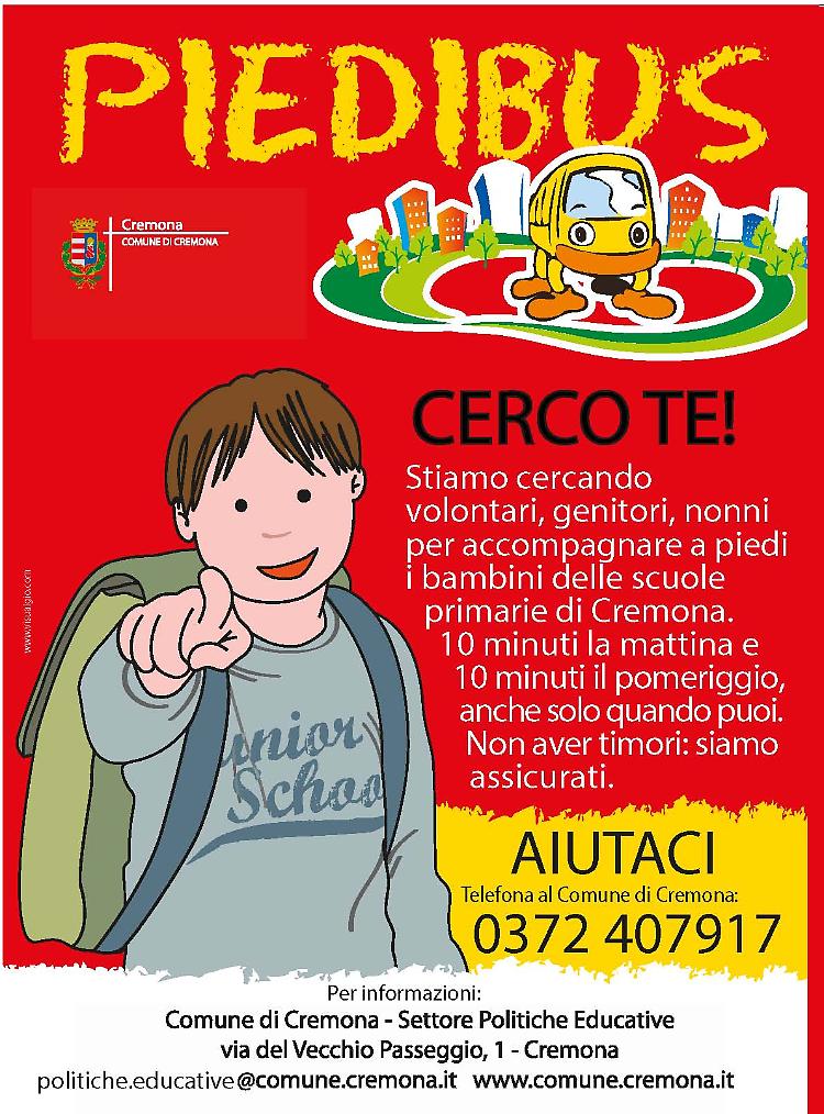 Piedibus, servono nuovi volontari