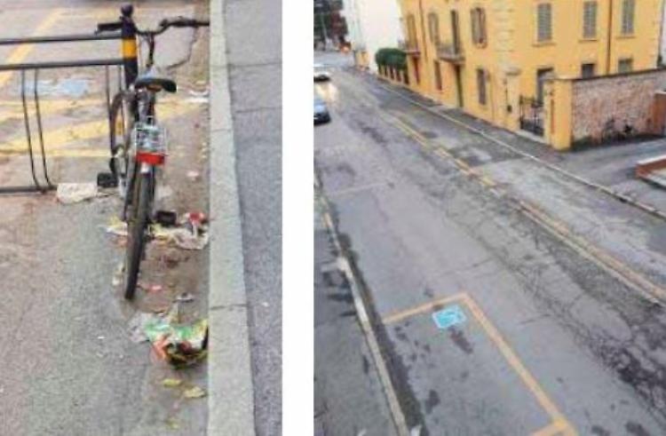 Buche, sporcizia e degrado: via Buoso da Dovara strada dimenticata