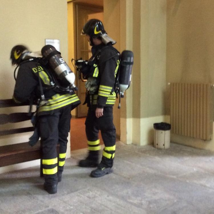 Allarme incendio al tribunale
