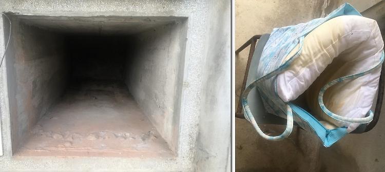 Un loculo del cimitero come letto, trovato cuscino