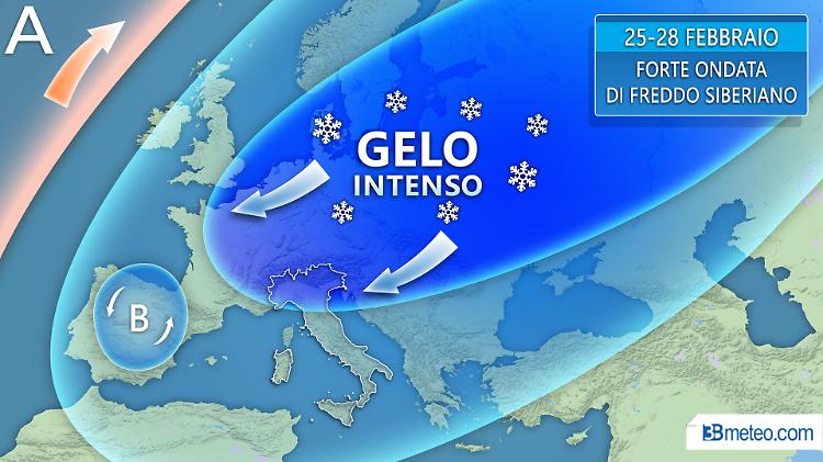 Maltempo in arrivo con pioggia e neve, poi forte ondata di gelo siberiano