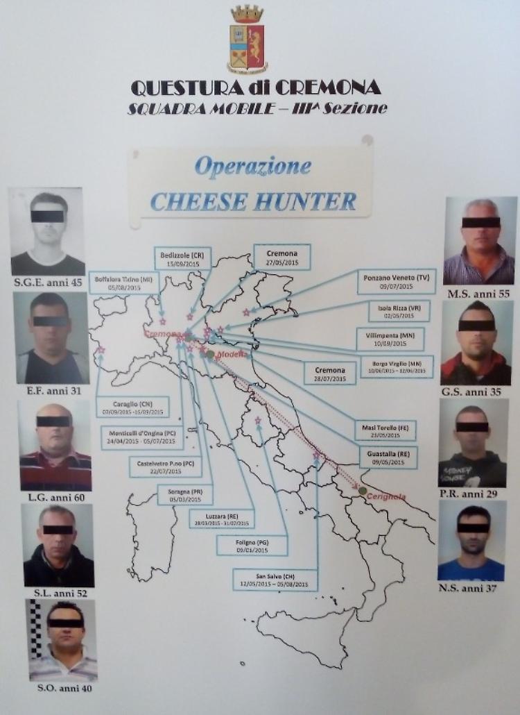 Sgominata banda specializzata in furti di ingente valore di prodotti alimentari