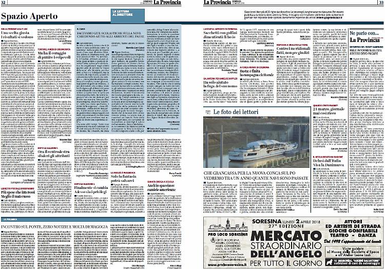 Lettere al Direttore del 21 Marzo