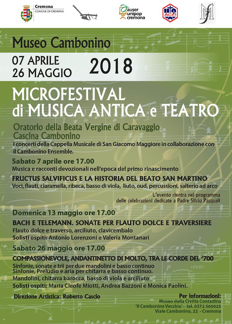 Il Microfestival di Musica Antica e Teatro