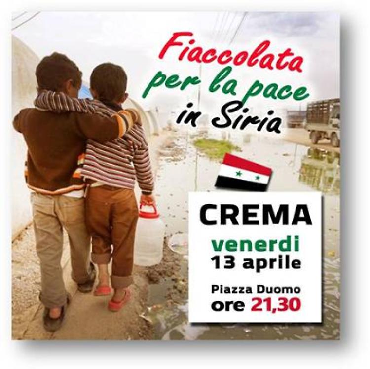 Fiaccolata per la pace in Siria