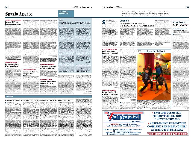 Lettere al Direttore del 14 Aprile