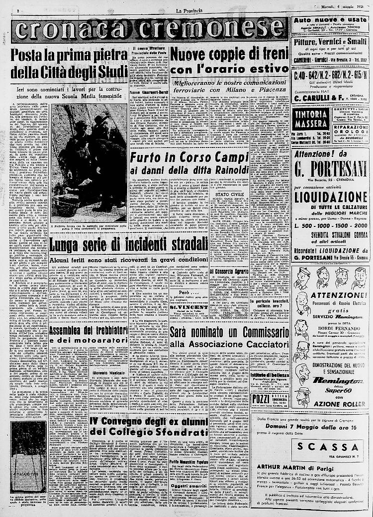 La prima pietra del nuovo edificio scolastico