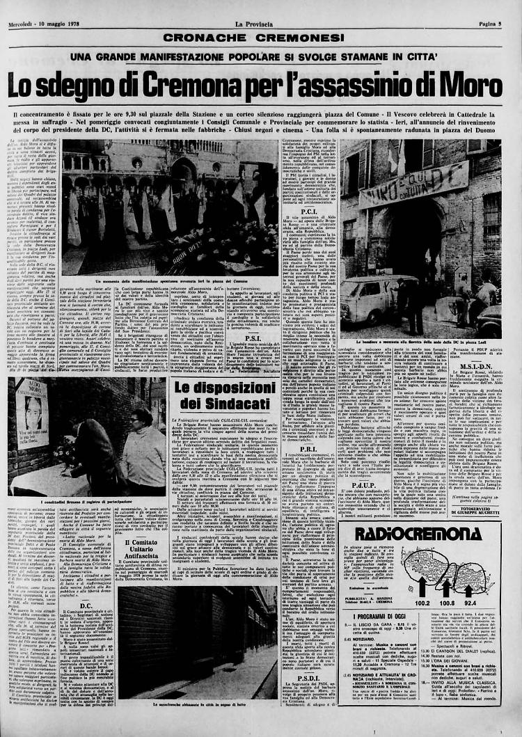 Le Brigate rosse hanno ucciso l'onorevole Aldo Moro dopo una prigionia durata 55 giorni