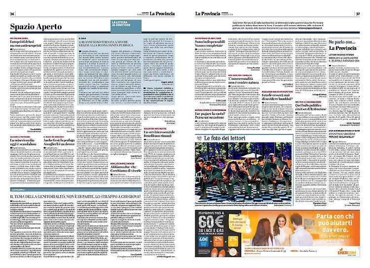 Lettere al Direttore del 18 Maggio