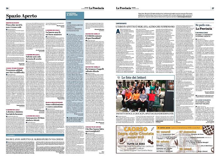 Lettere al Direttore del 24 maggio